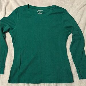 Natural Reflections Green Fitted Long Sleeve Tee